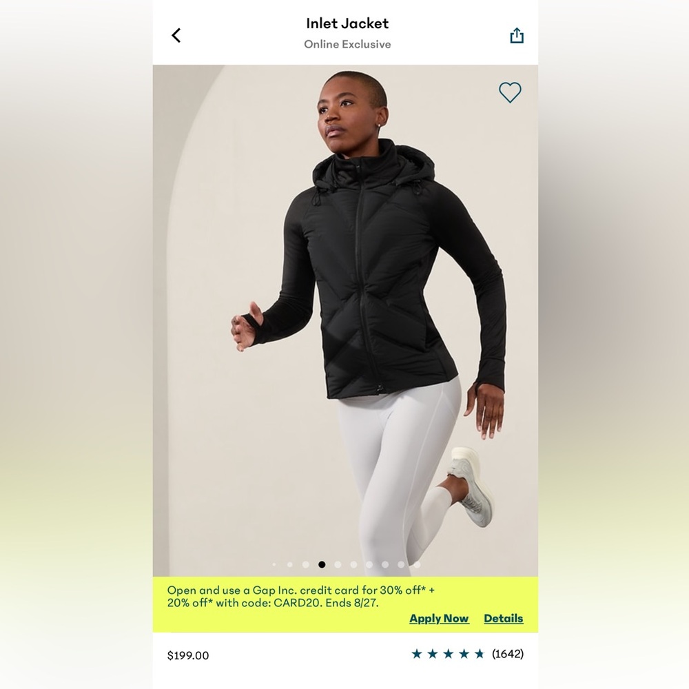 ATHLETA Inlet jacket